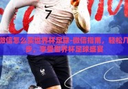 微信怎么买世界杯足球-微信指南，轻松几步，享受世界杯足球盛宴