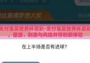 支付宝买世界杯足彩-支付宝买世界杯足彩，便捷、刺激与风险并存的新体验