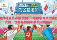 世界杯胜负彩票 安排-一场数字竞技的奇妙安排，世界杯胜负彩票的深度解析