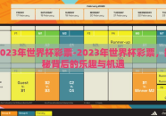 2023年世界杯彩票-2023年世界杯彩票，揭秘背后的乐趣与机遇