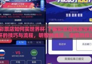 彩票店如何买世界杯-了解彩票店购买世界杯的技巧与流程，明智的选择，激情的投注