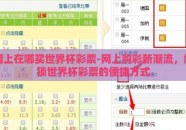 网上在哪买世界杯彩票-网上购彩新潮流，解锁世界杯彩票的便捷方式