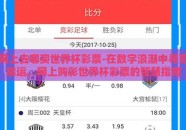 网上去哪买世界杯彩票-在数字浪潮中寻觅幸运，网上购彩世界杯彩票的智慧指南