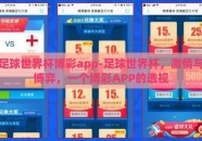 足球世界杯博彩app-足球世界杯，激情与博弈，一个博彩APP的透视