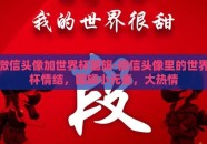 微信头像加世界杯国旗-微信头像里的世界杯情结，国旗小元素，大热情