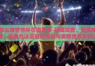 怎么赌世界杯在哪里买-稳健观赛，远离赌博，揭秘合法渠道的观战与支持世界杯的正确姿势