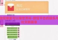 微信哪里可以赌世界杯-微信平台的娱乐与社交新篇章