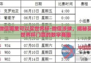 微信哪里可以买世界杯-微信涉球，揭秘买世界杯门票的数字商圈