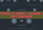 怎么世界杯下注-掌握技巧，从零到英雄，世界杯下注的智慧指南