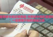 世界杯中奖彩票查询-世界杯中奖彩票查询，一段意想不到的幸运之旅