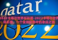 2022卡塔尔世界杯彩票-2022卡塔尔世界杯彩票，一个全球狂热中的幸运之选
