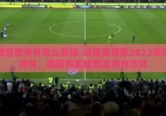 微信世界杯怎么买球-近距离观摩2022年世界杯，微信购买球票及参与方式
