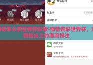微信怎么买世界杯彩票-微信购彩世界杯，解锁指尖上的潮流投注