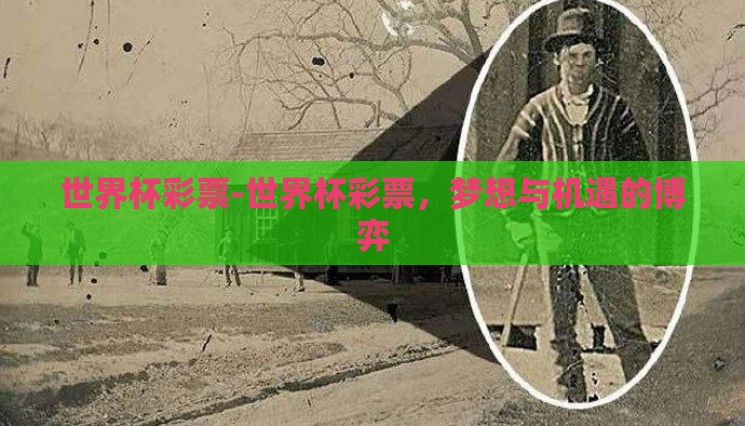 世界杯彩票-世界杯彩票,梦想与机遇的博弈 世界杯彩票-世界杯彩票,梦想与机遇的博弈