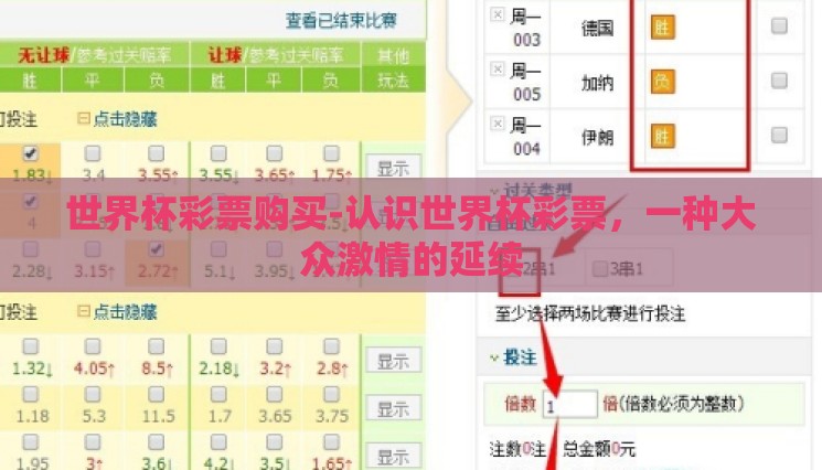 世界杯彩票购买-认识世界杯彩票,一种大众激情的延续 世界杯彩票购买-认识世界杯彩票,一种大众激情的延续