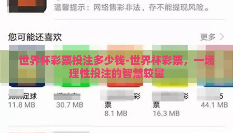 世界杯彩票投注多少钱-世界杯彩票,一场理性投注的智慧较量 世界杯彩票投注多少钱-世界杯彩票,一场理性投注的智慧较量