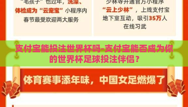 支付宝能投注世界杯吗-支付宝能否成为你的世界杯足球投注伴侣? 支付宝能投注世界杯吗-支付宝能否成为你的世界杯足球投注伴侣?