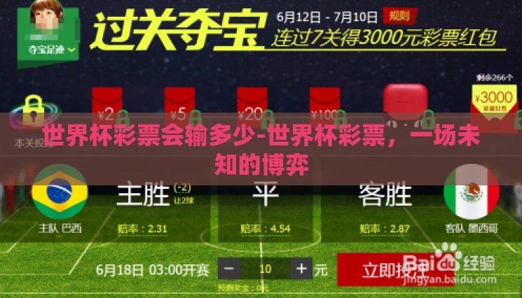 世界杯彩票会输多少-世界杯彩票,一场未知的博弈 世界杯彩票会输多少-世界杯彩票,一场未知的博弈