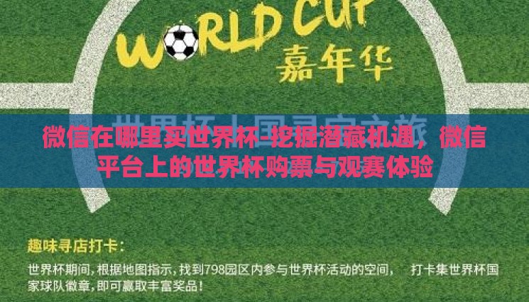 微信在哪里买世界杯-挖掘潜藏机遇，微信平台上的世界杯购票与观赛体验