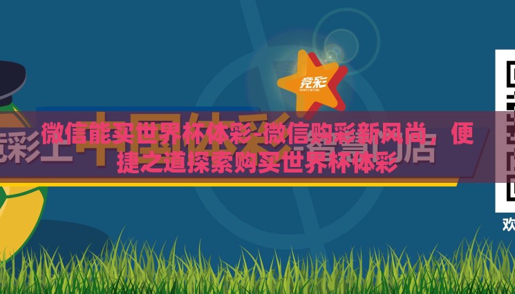 微信能买世界杯体彩-微信购彩新风尚，便捷之道探索购买世界杯体彩