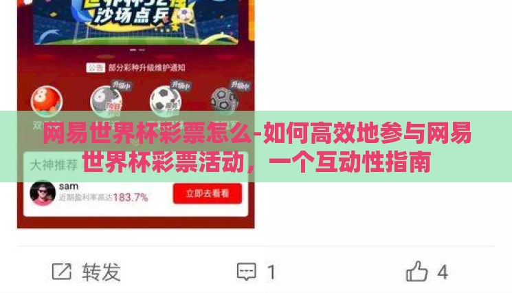 网易世界杯彩票怎么-如何高效地参与网易世界杯彩票活动，一个互动性指南
