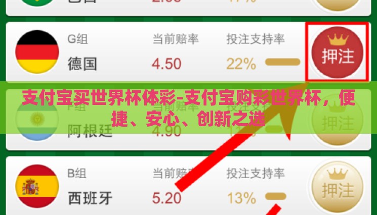 支付宝买世界杯体彩-支付宝购彩世界杯，便捷、安心、创新之选
