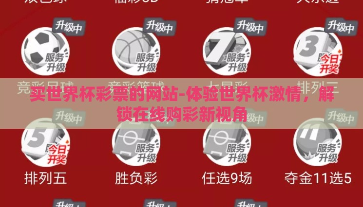 买世界杯彩票的网站-体验世界杯激情，解锁在线购彩新视角